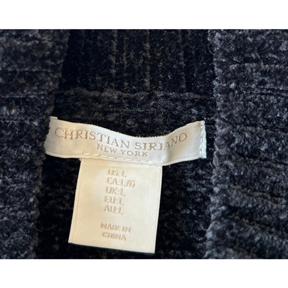 Christian Siriano NY Sweater Women's Pullover B/W Soft Chenille Mock Neck Large - Picture 6 of 7